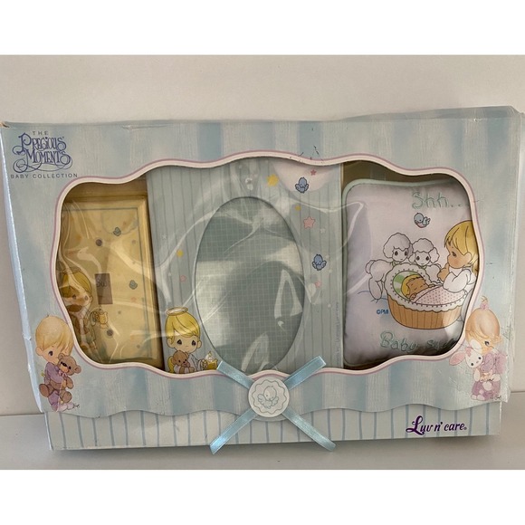 VTG Precious Moments Baby Collection Gift Set Sleeping Sign Frame Switch Plate - Picture 1 of 14